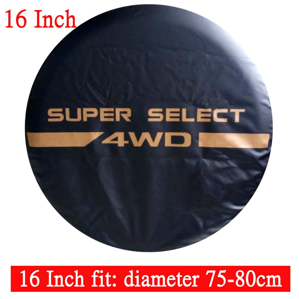 Car Style 14" 15" 16" 17" Inch Car Tire Cover 4WD 4x4 PVC Leather Spare Wheel Tire Cover Case Bag Pouch Protector Fit For Jeep