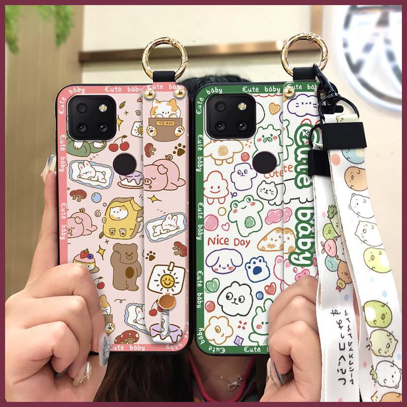 Protective Fashion Design Phone Case For TCL T-Mobile Revvl 5G Durable Waterproof Lanyard Soft case Anti-knock Wristband