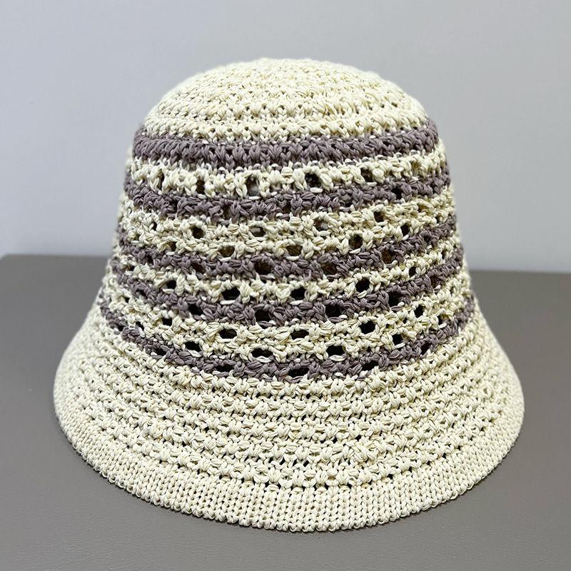 Новая летняя полосатая панама, женская дышащая шляпа, шляпа от солнца, модная панама, панама, шляпа от солнца