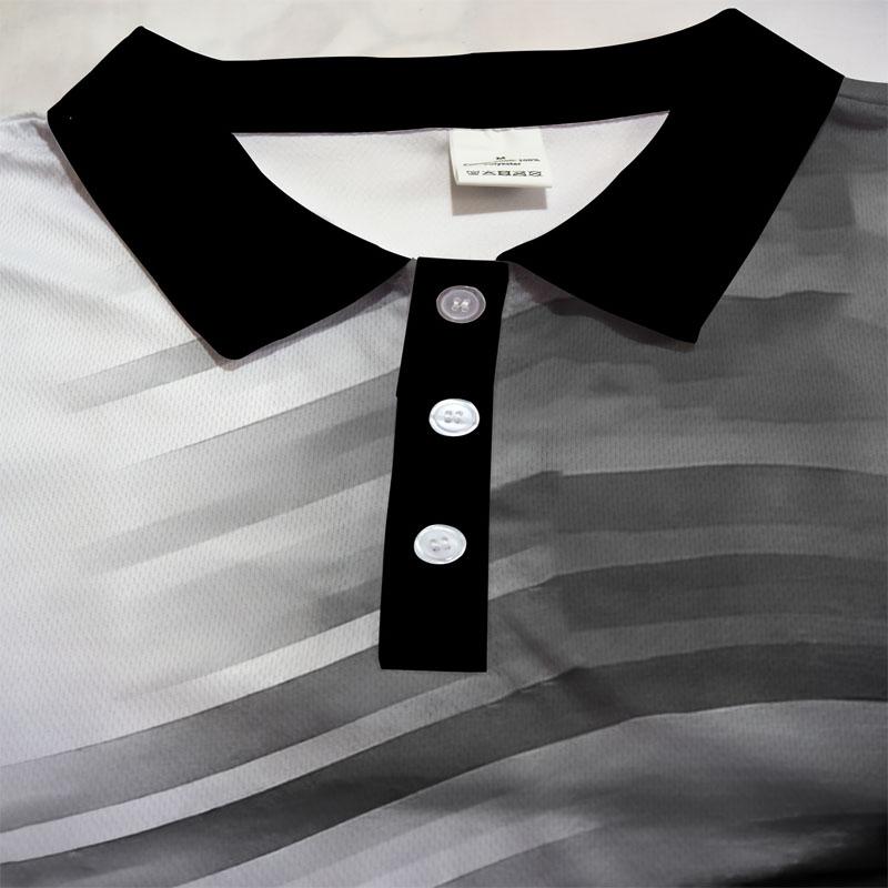 Fashionable Gradient Breathable Short Sleeved Shirt Suitable for Summer Sports and Leisure Outings, Comfortable Men's Polo Shirt