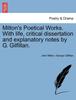 Книга Milton's Poetical Works. With Life, Critical Dissertation and Explanatory Notes by G. Gilfillan.