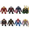 Action Figure: Marvel Mini Block Figurine Superhero Series Iron Man Spider Man Combination Block Children's Puzzle Toy Gift