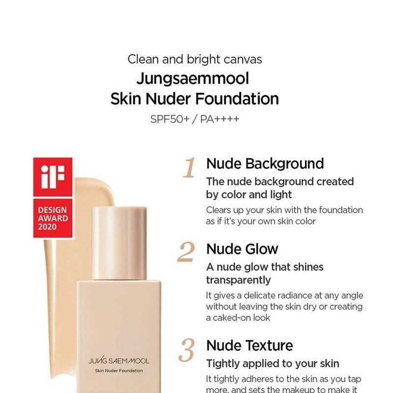 JUNG SAEM MOOL - Тональная основа Skin Nuder - 6 оттенков