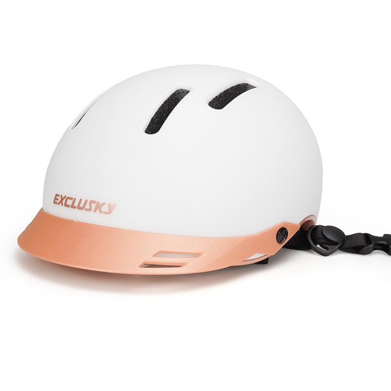 Urban Cycling Helmet With Rechargeable Rear Light Breathable Half Road Commute Use