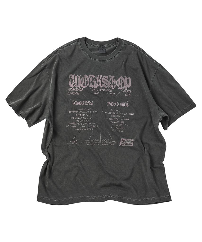 TRAVEL Focus On Pigment Short Sleeve T-Shirt Black Charcoal