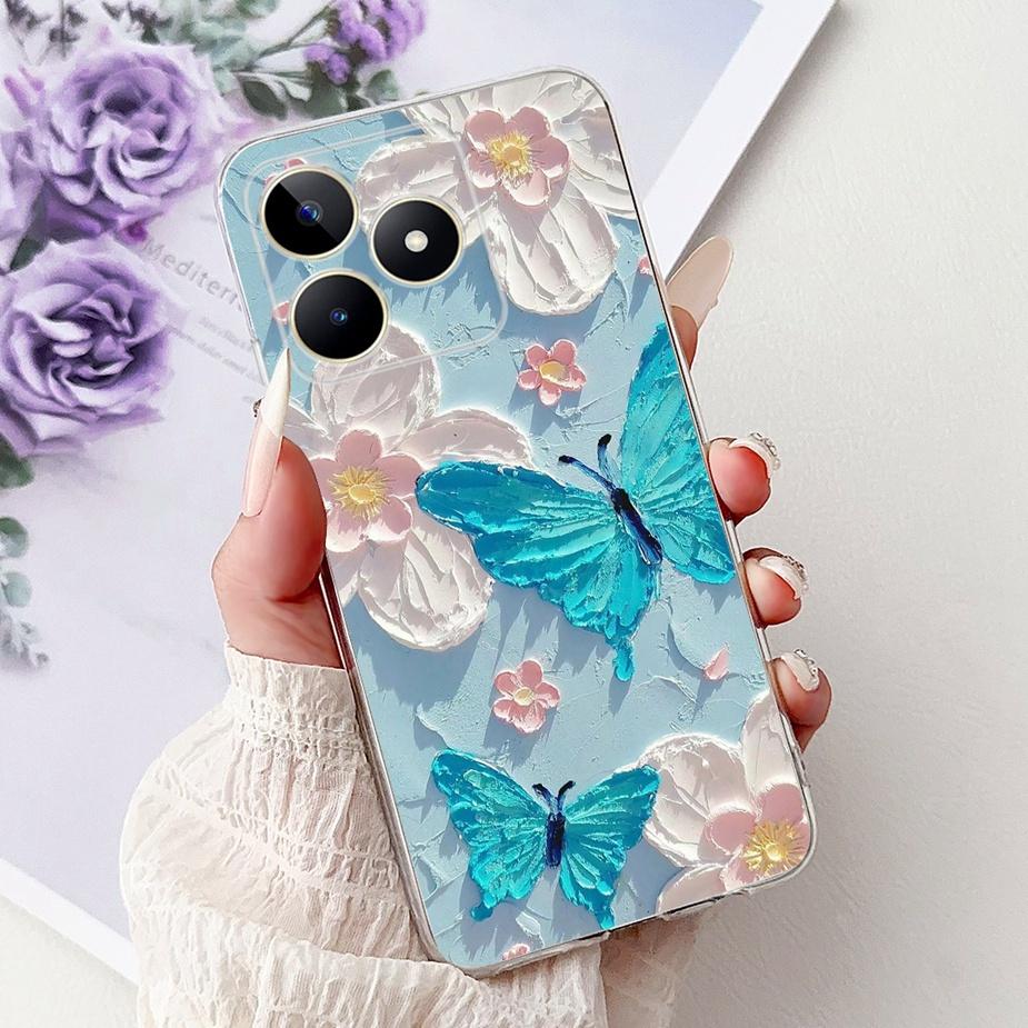 For Realme Note 50 Case RMX3834 Cute Cat Painted Cover Clear Silicone Soft TPU Phone Case For Realme Note 50 Note50 Fundas Coque