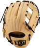 ZETT Youth Baseball Soft Pastel Brown X Black BJGB74520F Glove, Steer, All-Around, Left-Handed Throw, (3219), Size Small,