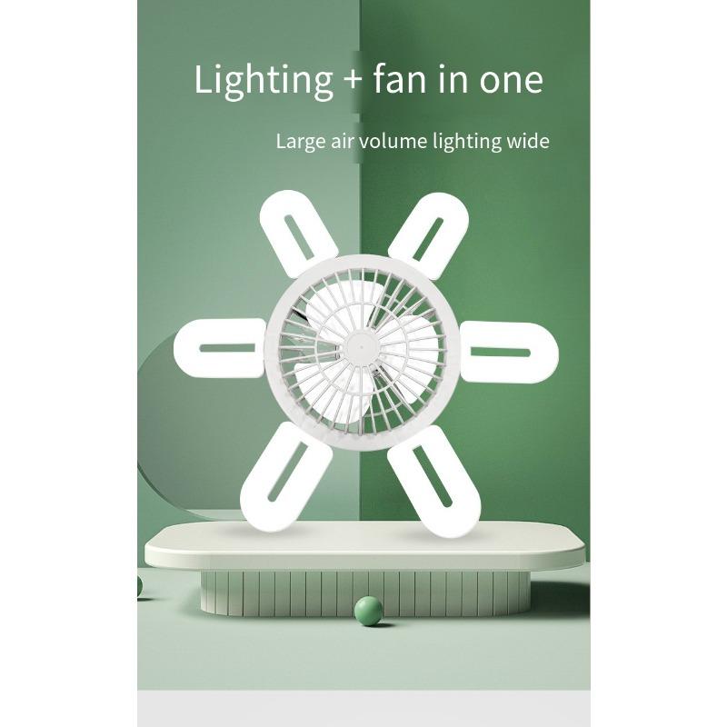 1 шт. E27 винтовой вентилятор, светильник, новый 6U тип, 6-лепестковый складной потолочный вентилятор, светильник для спальни, гостиной, кухни, сильный ветер, супер яркий