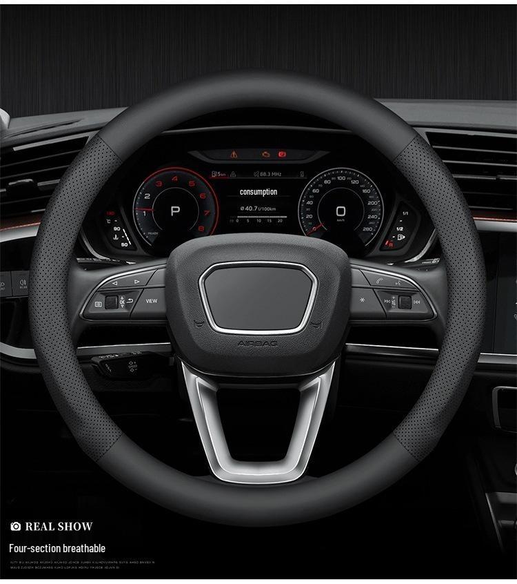 Premium Genuine Leather Steering Wheel Cover for Buick: Excelle, Regal, LaCrosse, Envision, Velite, Verano, GL6