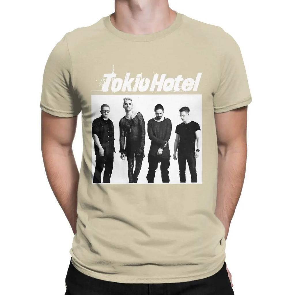 Tokio Hotel Винтажные Футболки Beyond The World Повседневная Футболка С Коротким Рукавом С Круглым Вырезом Хлопковая Одежда С Принтом Унисекс