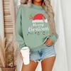 Women's Casual Fashion Round Neck Long Sleeve Christmas Printed Sweatshirt