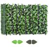 3X1 M PE and Fabric Artificial Hedge Roll for Balcony and Garden. Light Green and Dark