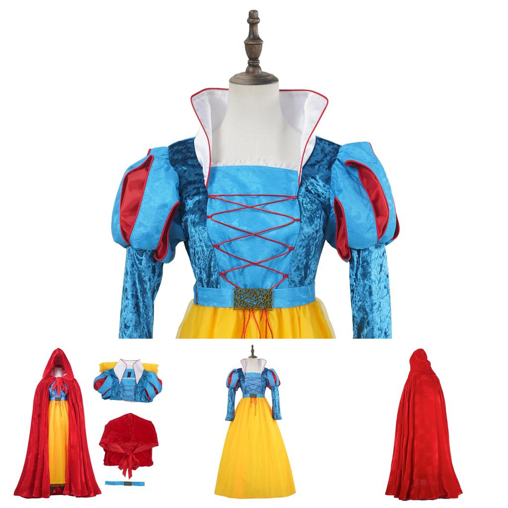 Snow White Authentic Movie Dress With Elastic Material For Halloween Themed Party