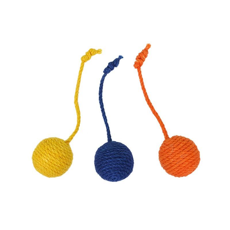 Cat Toy Set With Rope Ball Catnip Durable Interactive Wand Indoor Cats Multi-Color Options