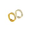 Temperament and High-end Zircon Cross Titanium Steel Ring Women's High-end Index Finger Trendy Ring