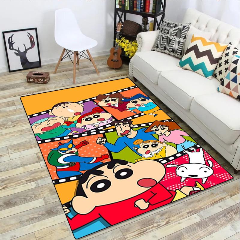 Crayon Shin-chan Carpet Office Decorative Carpet For Living Room Bedroom Door Mat Floor Rug Computer Chair Area Rug