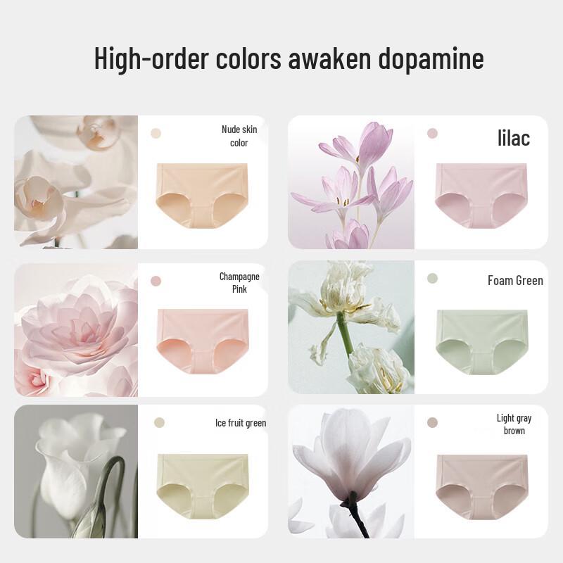 Cosmo Lady Women's 7A Anti-bacterial Seamless Mid-Waist Underwear