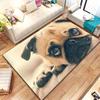 Lovely Pug Dog Water Absorption Anti-Slip Door Mat Cartoon Cute Animal Carpets Bedroom Rugs Decorative Stair Mats Home Decor