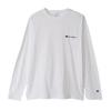 Long Long Round Script Long Sleeve Basic M [Champion] T-shirt, Sleeve, Neck, 100% Cotton, Embroidery, Logo, T-Shirt, C8-W420Z, Men's, White,