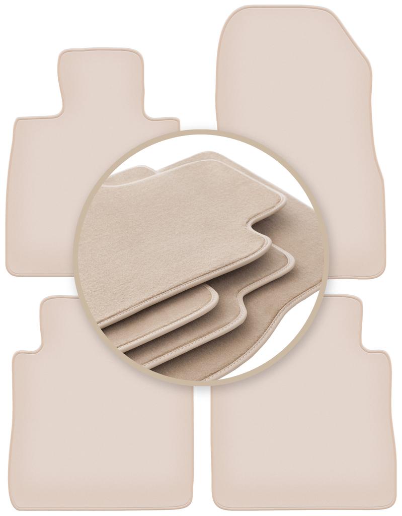 PREMIUM beige floor mats for: Nissan Note II hatchback 2012-