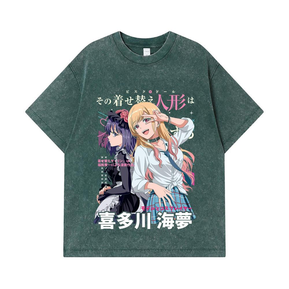 275 GSM Washed T-shirts 100% Cotton My Dress Up Darling V1 Print Unisex Heavy Cotton T Shirt