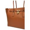 Michael Kors Hamilton Moderne Золотая Фурнитура Застежка-молния Кожаная Сумка-тоут На плечо Большая Женская Красно-коричневая