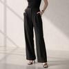 Melting Brown Women Semi Wide Slacks High Waist
