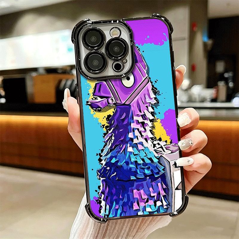 B-Battle R-Royales Plating Phone Case For Iphone 16 17 Pro Max Air 16E 14 15 Plus 12 13 Mini Anti-Fall Airabag Cover