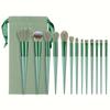 13-Piece Soft Synthetic Makeup Brush Set, Includes Blush, Foundation, Eyeshadow, Lip Brushes, Ergonomic Handle, Durable Abs Plastic