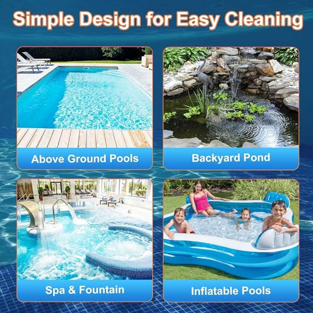 Brush Portable Pool Vacuum Vacuum Telescopic Pole Swimming Pool Jet Cleaner  Spas