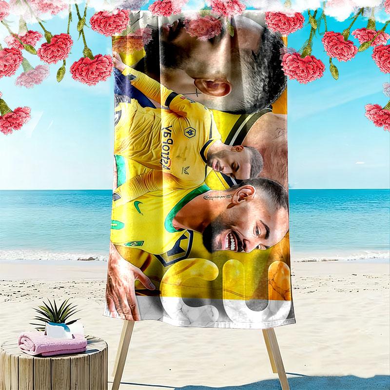 Matheus Cunha Print Beach Towel, Large Soft Quick Dry Towel for Beach Camping Swimming