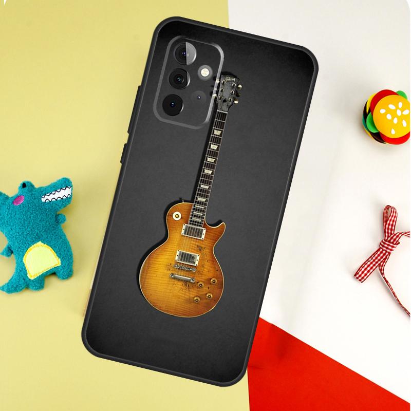 Музыкальный чехол для телефона Samsung Galaxy A55 A35 A15 A54 A34 A14 A53 A33 A13 A05 A06 A16 A22 A32 A52 с изображением гитары