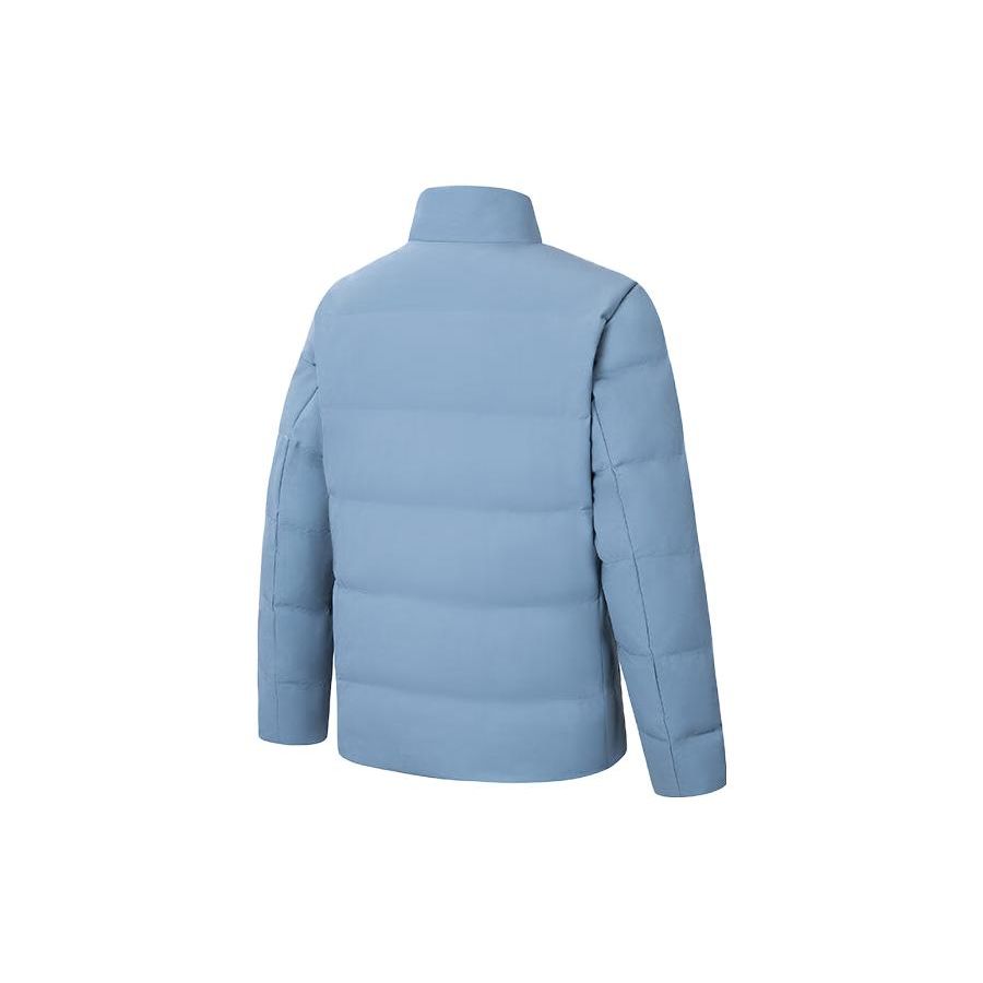 Anta Комплексная тренировочная серия, однотонная куртка-пуховик на молнии с воротником-стойкой, мужская верхняя одежда, цвет «антикварная стена-серый» 152347908-1