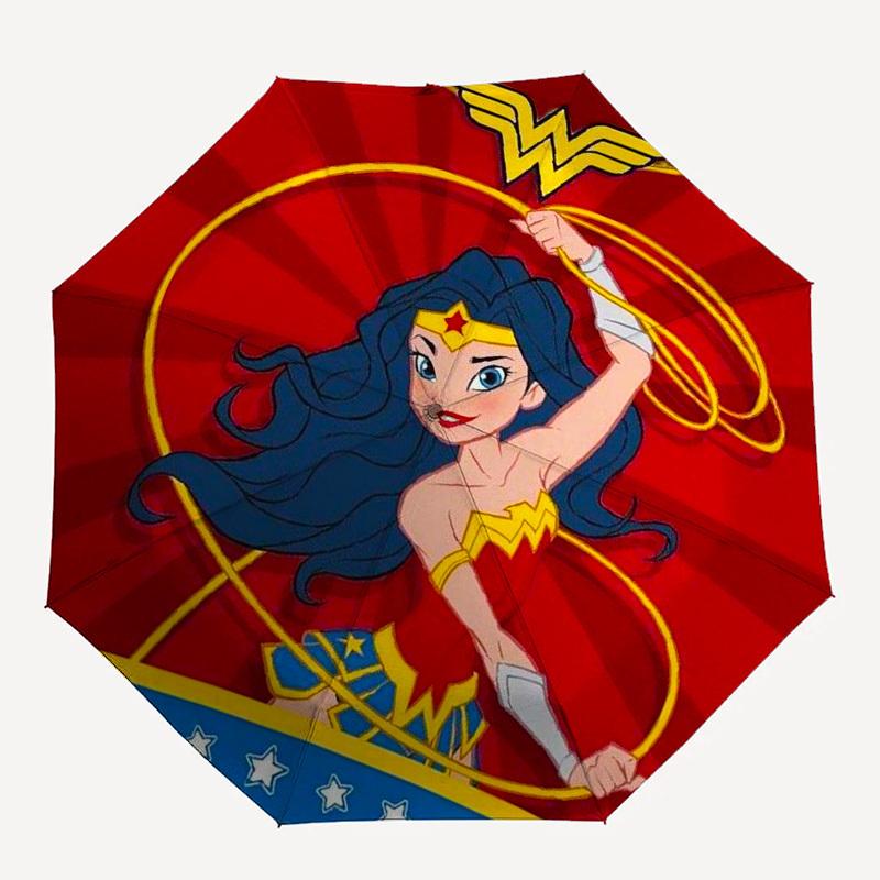 1pc Wonder Woman Lasso of Truth Umbrella with Plastic Handle,Cartoon Pattern,Suitable for All Seasons Multi-functional Umbrella366
