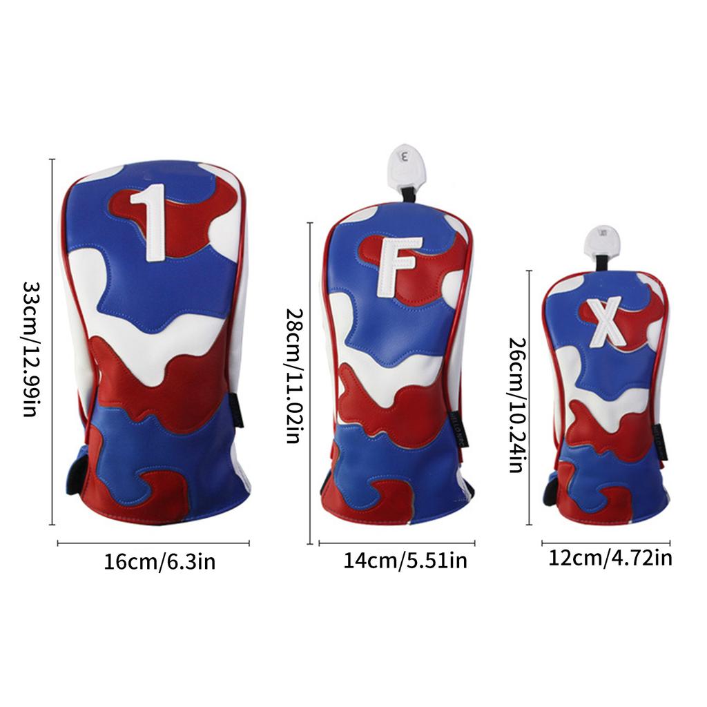 Practical Golf Club Headcover Soft Plush Lining Dustproof PU Leather Texture Suitable for Square Heel Shaft Putters