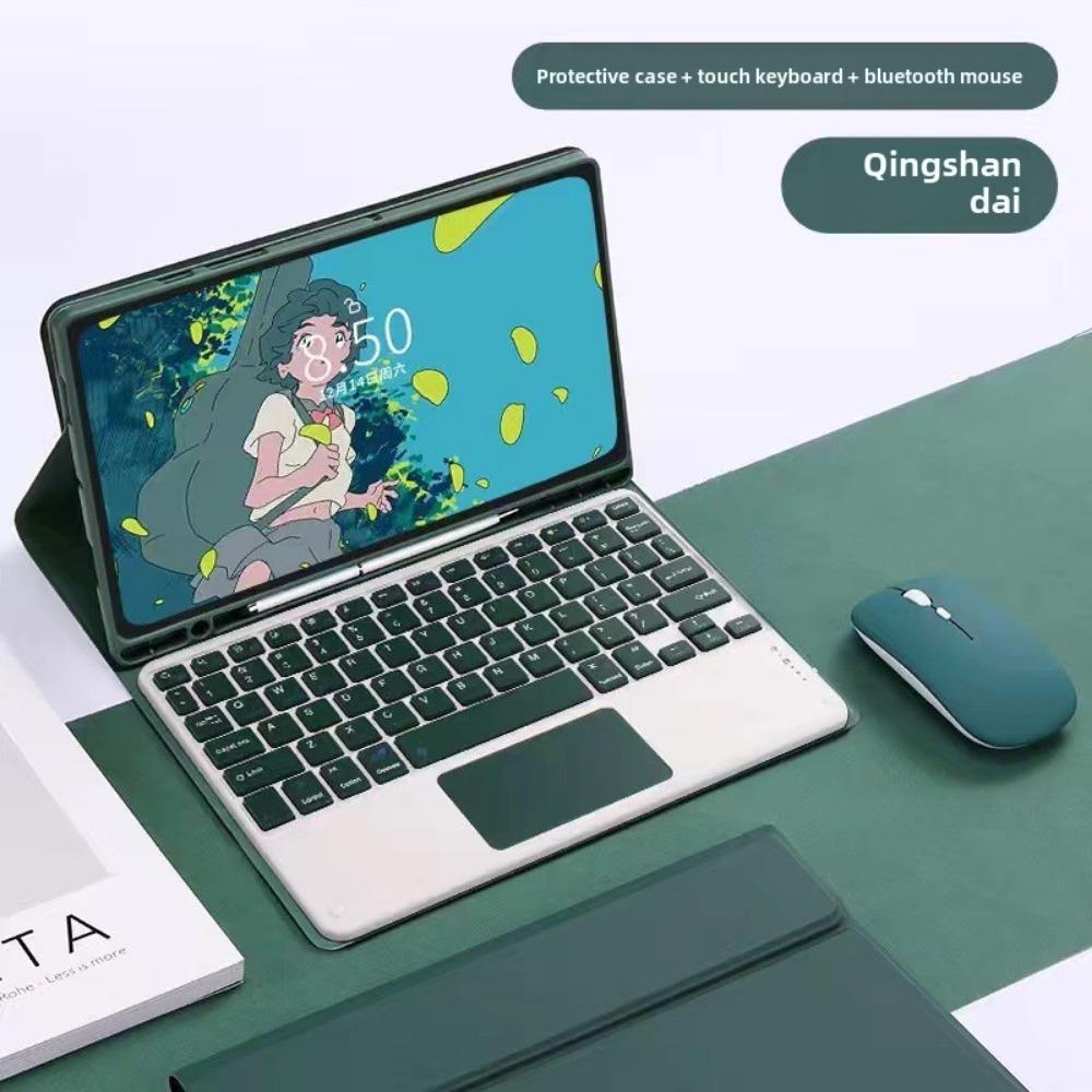 Кожаный чехол-клавиатура для iPad 10.2 Pro 11, съемная Bluetooth-клавиатура, мышь, защитная обложка, тач