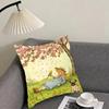 Art Sarah Kay Swing Girl Cushion Cover Pillowcase Ultra Soft Skin Friendly Fabric Cloud Like Comfort Concealed Zipper
