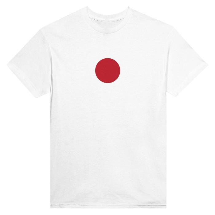 T-shirt - PIXELFORMA - Drapeau du Japon - 100% coton - Manches courtes - Col classique