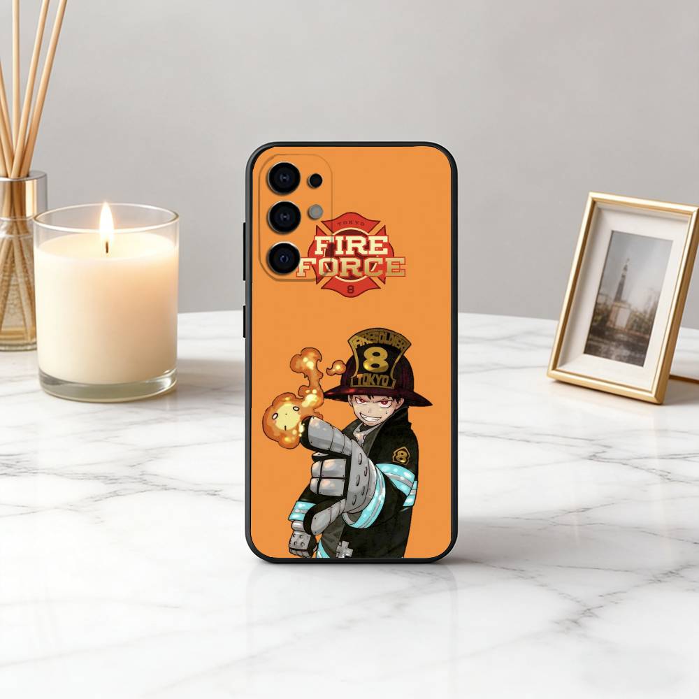 Fire Force S-Shinra K-Kusakabe-SK Phone Case For Samsung S25,S24,S21,S22,S23,S30,Ultra,S20,Plus,Fe,Lite,Note,10,Black Cover