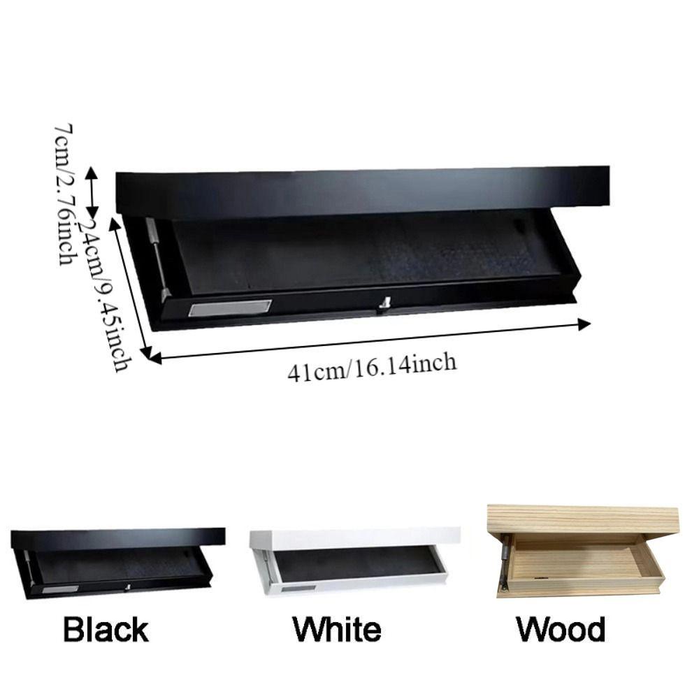 Solid Color Wooden Magic Flap Shelf Wall Mounted Secret Compartment Shelf Plant Display