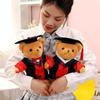 Doctor Plush Delightful Bear With Long Fur And Graduation Outfit Perfect For Collectors