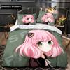 3D аниме SPY×FAMILY Anya Forger одеяло постельное белье комплекты полноразмерный мультфильм пододеяльник королева король размер пододеяльник наволочки комплекты