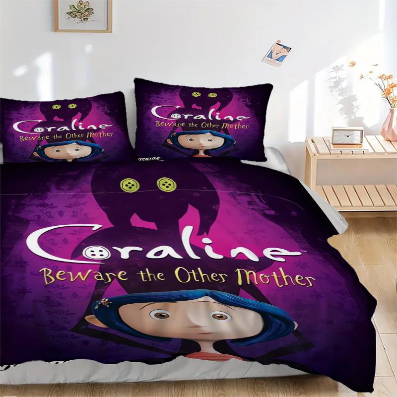 Coraline Other Mother Print 3Pcs Bedding Setduvet Cover With 2 Bedropillowcase Home Birthday Gift