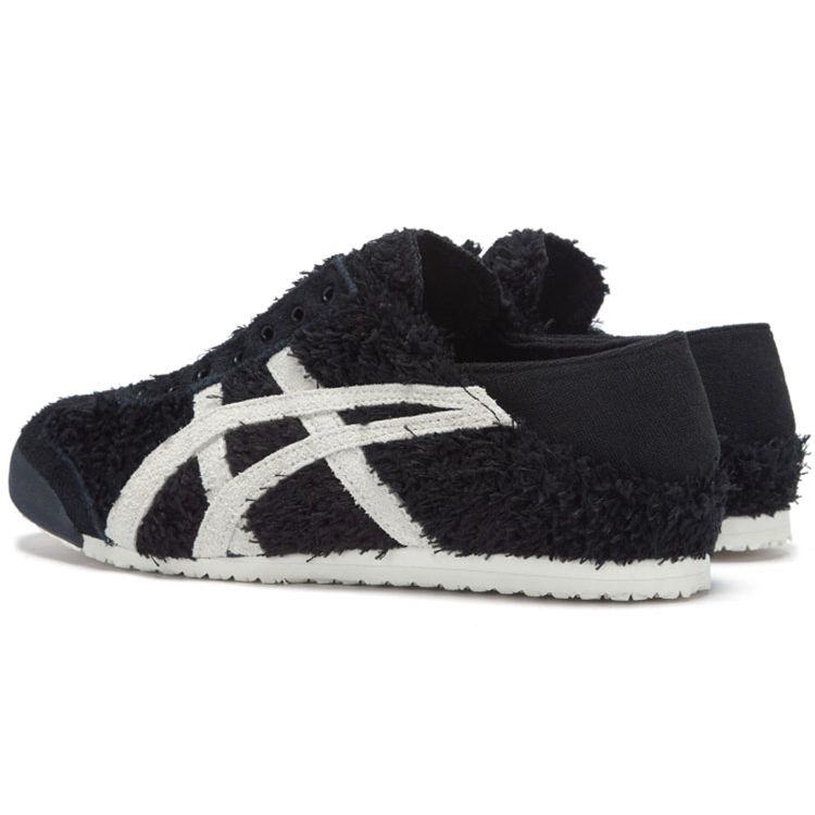 ONITSUKA TIGER Mexico 66 Ткань Удобные Универсальные Амортизирующие Нескользящие Износостойкие Низкие Повседневные Кроссовки Унисекс Черный 1183A761-002