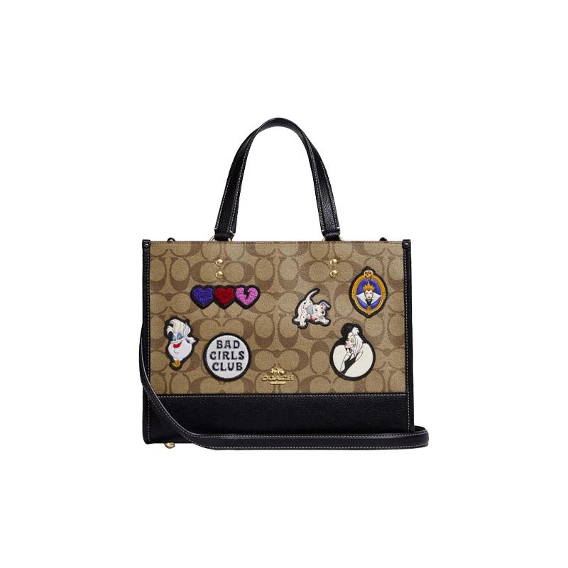 COACH handbag Disney Disney joint model Dempsey classic logo Carter logo decoration leather and artificial leather Tote bag Tote bag shopping bag