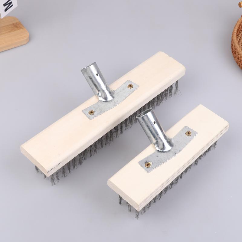 Многоцелевая головка палубной щетки из стальной проволоки 20 см 30 см 50 см Сверхмощная металлическая проволочная щетка для патио грязи и пола гаража