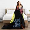 DTMF Debi Tirar Mas Fotos Fleece Blanket Bad Bunny Fashion Throw Blanket for Bed Sofa Couch 125*100cm Plush Thin Quilt,