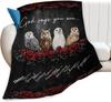 Owl Blanket Hat Coffee Cup Print Gifts for Women Kids Girls Mom Home Bedroom Living Room Decor Cartoon Throw Blankets