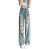 Women's Ripped Boyfriend Jeans High Waisted Loose Jeans Distressed Street Vintage Jeans