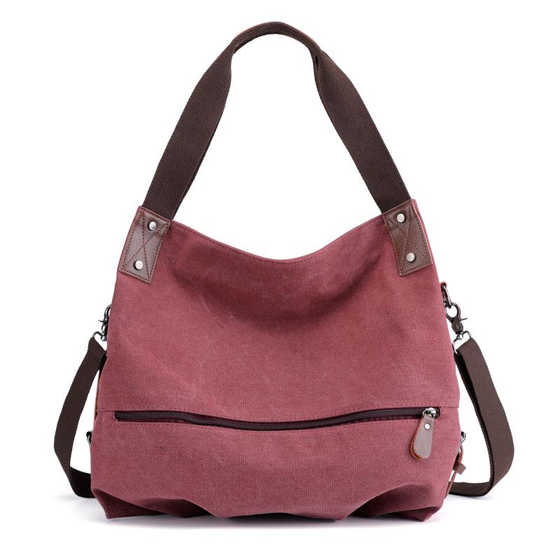 Color Casual 2025 Womens Solid Canvas Crossbody Handbag – Fashionable And Versatile For Europe And America
